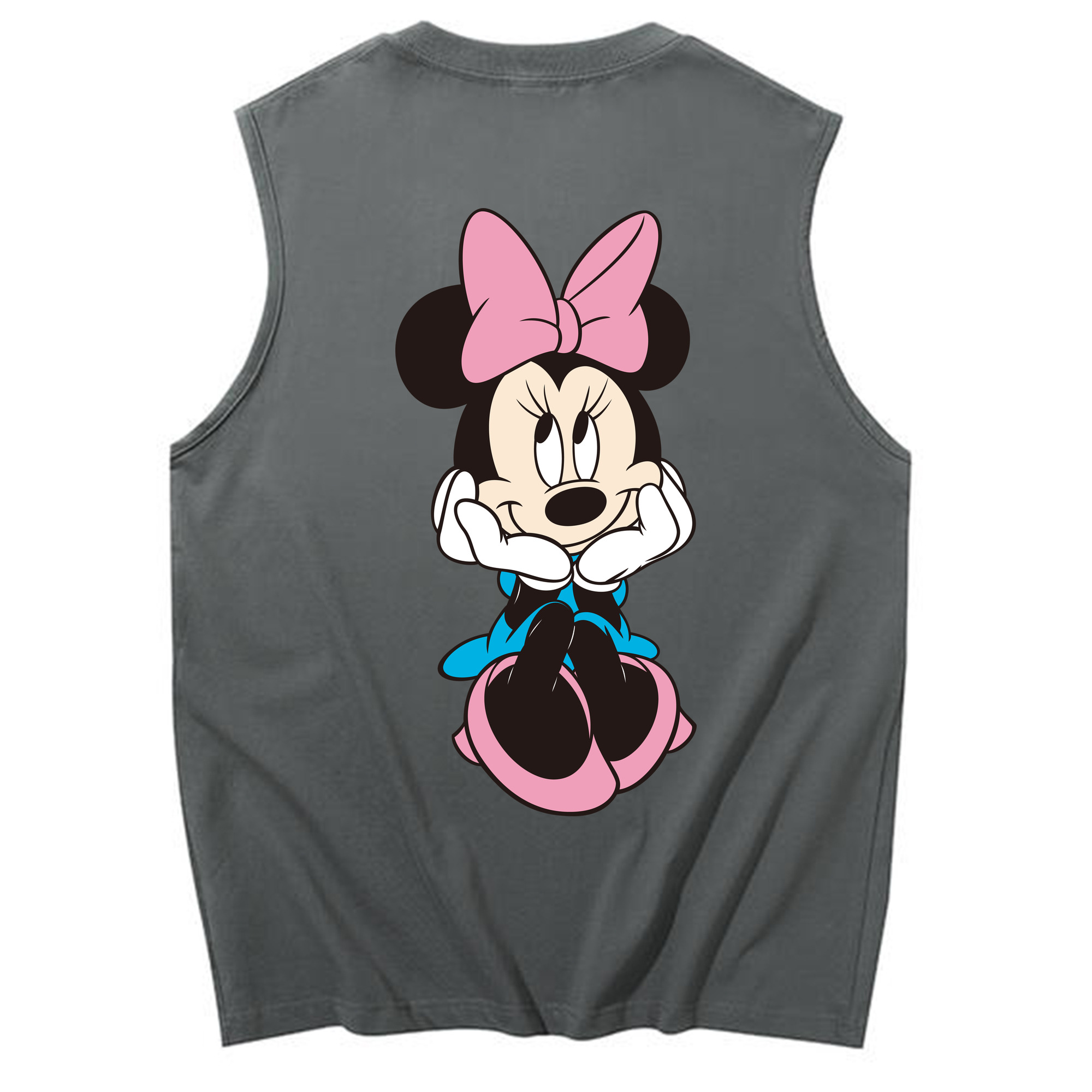 ミッキーマウス Mickey Mouse コットン100％タンクトップ（背面プリント）